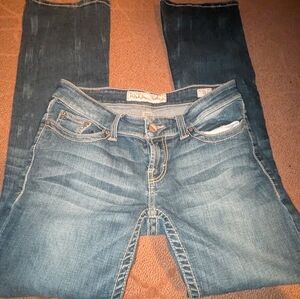 BKE Women's Medium Blue Straight-Leg Jeans